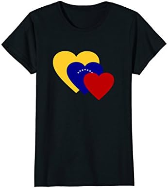 Womens VENEZUELA CORAZON TRICOLOR SHIRT Small Black