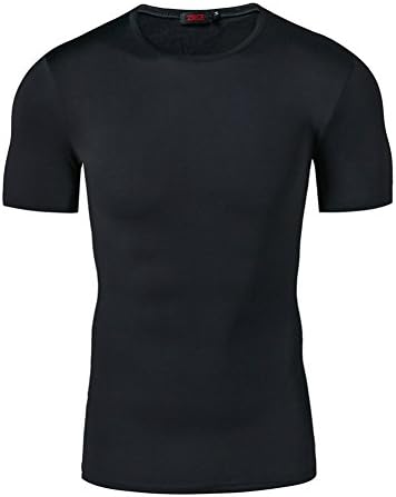 Super Heros Spiderman Men Compression Running Shirt Tight Sports Tee (M, Black)