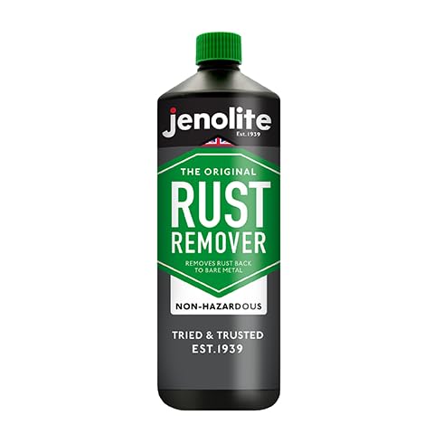 JENOLITE Non-Hazardous Rust Remover | 1 Litres | Water Based | Rust Remover For Metal: Iron, Steel, Chrome & Aluminium | Ideal For Fuel Tanks | Environmentally Friendly, Non-Toxic Rust Remover