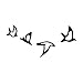 Tattify Bird Outline Temporary Tattoo - Double Date (Set of 2)