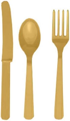 Gold - Assorted Plastic Cutlery