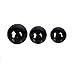 25 Pcs Black Plastic DIY Bear Doll Sewing Crafting Buttons Safety Solid Mushroom Eyes Buttons (30MM)
