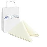 Sparkles Make It Special 250-pcs 17 x 17 Inch Polyester Cloth Napkins Wedding Party Banquet Restaurant Linen Ivory