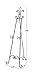 Deco 79 Metal Scroll Extra Large Free Standing Adjustable Display Stand Easel with Chain Support, 23