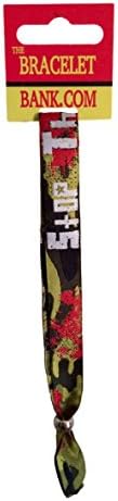 Stop the wars army camouflage peace love festival fashion bracelet wristband