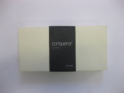 50 DL Conqueror Laid (Textured) Cream Envelopes (1/3 of A4)