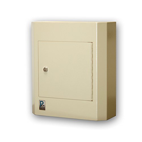 Protex Wall Mount Drop Box Safe (SDL-400K), for cash, checks and envelopes, Piano hinge, Saw-tooth metal baffle to protect slot, Pre-drilled mounting holes, Reinforced door