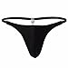 FEESHOW Men's Stretchy G String Thong T Back Underwear Briefs Black One size
