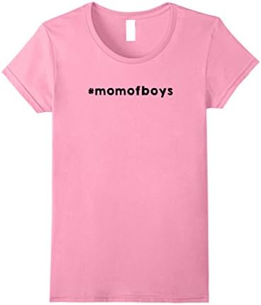 Womens Mom of Boys Hashtag Funny Tshirt for Mother's Day Gifts Large Pink