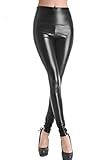 Lotsyle Women's High Waist Faux Leather Leggings