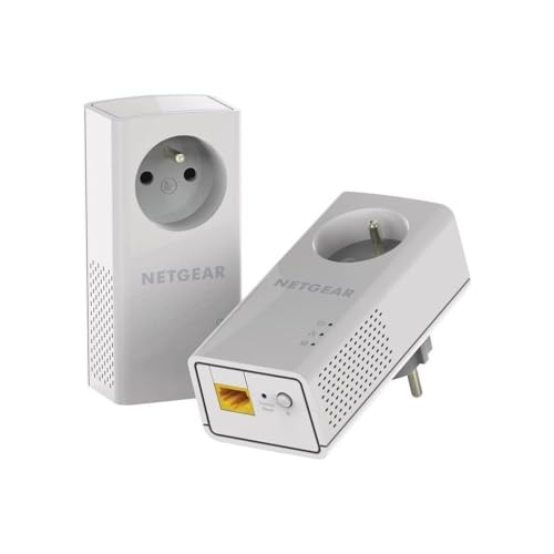 Netgear PLP1000 PowerLINE 2er Set Adapter bis zu 1000 MBit/s (französischer Stecker, nur für Frankreich geeignet)