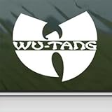 Wu Tang Clan White Sticker Decal Rap Rock Band White Car Window Wall Macbook Notebook Laptop Sticker Decal