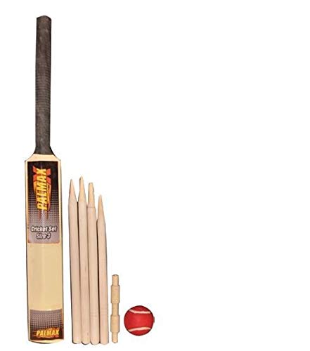 Palmax Cricket Set with Bat, Ball and Wickets Size 3 - Wooden