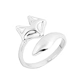 Cute Fox Opening Adjustable Rings for Women and Girl