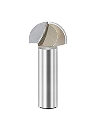 Core Box - Broca para enrutador de carpintería (doble flauta, punta redonda, carburo)