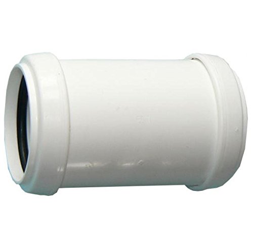 FLOPLAST 40mm White Pushfit Waste Pipe Coupling - Bag of 2