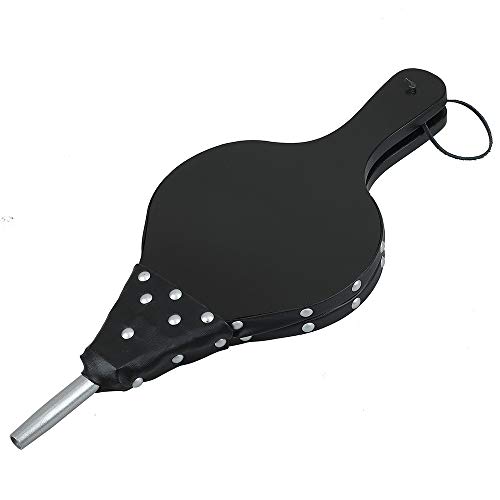 Z-Color 1PCS Black Wood Fireplace Bellows 17.7" x 7.5" Outdoor Cooking Fan Air Blower