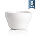 Sweese Porcelain 107.000 Bouillon Cup - 8 Ounce Dessert Bowl for Cottage Cheese, Fruit, Crackers, Salsa, Little Size Dishes - Set of 1, White