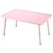 Large Bed Tray NNEWVANTE Multifunction Laptop Desk Lap Desk Foldable Portable Standing Outdoor Camping Table, Breakfast Reading Tray Holder for Couch Floor for Adults/Students/Kids(Pink)