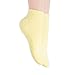 Bucky Aloe-Infused Moisturizing Comfortable Spa Socks for Pedicure Protection, Yellow, 0.15 Pound