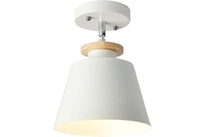 AGURELI Scandinavian Style Semi Flush Mount Ceiling Light - Rotatable Industrial Lighting Fixture for Kitchen, Bedroom, Nurse