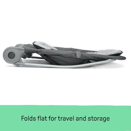 Summer Infant 2-in-1 Bouncer & Rocker Duo (Heather Gray) Convenient and Portable Rocker and Bouncer for Babies Includes Soft Toys and Soothing Vibrations