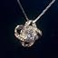 ALOV Gioielli in argento sterling Ama la pace Felicità Collana con pendente in zircone cubico