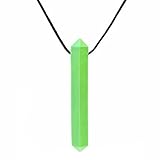 ARK's Krypto-Bite XT Chewable Gem Necklace Chew Jewelry (Extra Tough, Green)