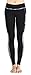 Sugar Pocket Women's Workout Leggings Running Tights Yoga Pants L (Black/Grey)