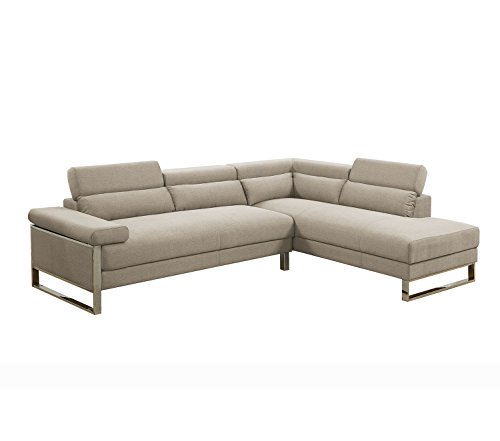 Poundex F6540 Bobkona Cerviel Sectional Set, Beige
