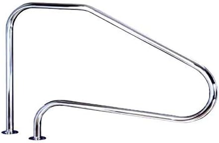 87468013 pasamanos baranda de bajada para piscina fx l 1219mm a inox aisi 316l dos puntos de apoyo un escalon con tramo recto de 203 mm tramo