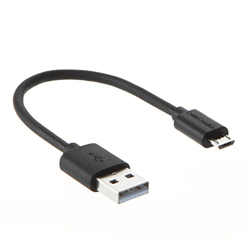 Micro USB Cable, CableCreation Short USB 2.0 to Micro USB Cable, High-Speed A Male to Micro B, Triple Shielded Cable, 15CM /Black Color
