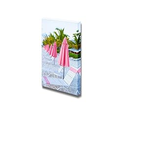 Lounges Under an Umbrella on Sandy Beach Wall Decor