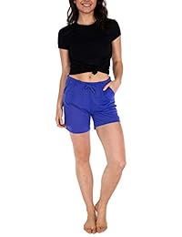 Sexy Basics - Pantalones cortos de yoga para mujer, 6 unidades, para entrenamientos activos, semitransparentes