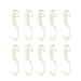 OUNONA S Shape Hooks Plastic Bathroom Clothes Towel Bag Hanging Hooks 10Pcs (White)