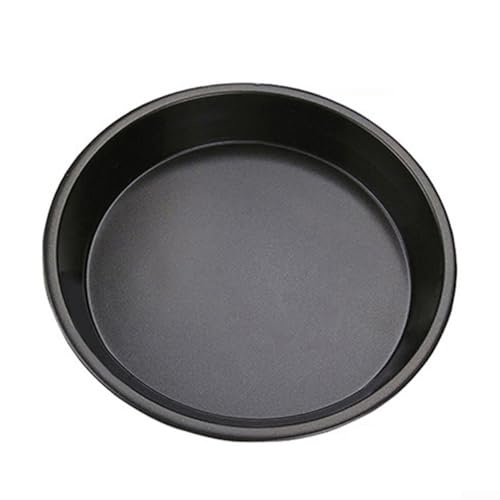 Carbon Steel Pizza Pan Set Round Baking Tray Microwave Oven Dish For Crispy Crust Chicken Fish Meat Cooking(B)