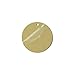 RMP Stamping Blanks, 1 Inch Round with One Hole, Brass 0.032 Inch (20 Ga.) - 20 Pack