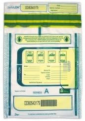 Clear 9 x 12 (500 bags in a case) - SafeLok Currency Deposit Bags,