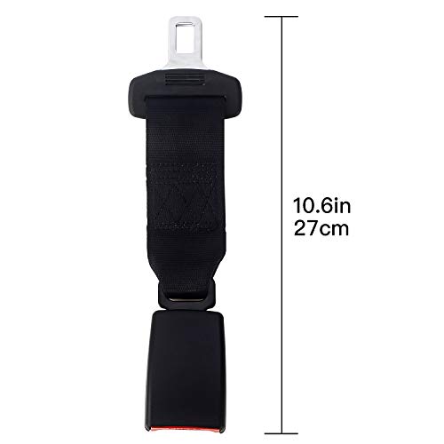 2 Pack Vehicle Specific Belt Extension (7/8 inch Metal Tongue) E11 Safety Certified Extender for Most Cars