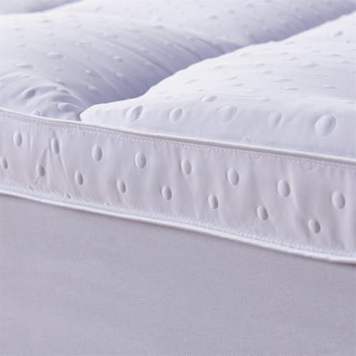 Bedecor Microfibre Mattress Topper 140 x 190, Very Soft and Comfortable Mattress Cover with Non-Slip Design, 3D Massage Bubbles Luxurious Topper 140 x 190, Anti-Allergy Mattress Cover and Machine Washable