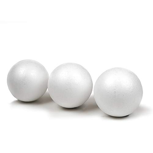 Craft Foam Ball - Smooth Styrofoam Polystyrene Balls for Craft and Project (4" - 12 Balls)