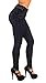 Style G536- Colombian Design, High Waist, Butt Lift, Levanta Cola, Skinny Jeans in Black Size 13