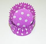Purple Polka Dot Cupcake Liners Mini Size 100 count
