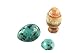 Simplicity Multi Stone Eggs with Stone Stand, 10 Piece Set, Multi Color