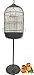 Mcage Round Bird Cage with Stand Finch Canary Cockatiel Parakeet Dome Top, Cage Only Dimension: 16″ Diameter x 28″ H, Cage and Stand: 16″ D X 57″ HBLACKthumb 4