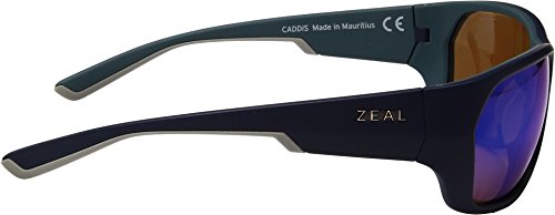 Zeal Optics Unisex Caddis Atlantic Blue W/ Polarized Horizon Blue Lens One Size