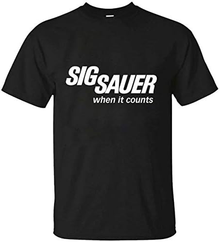 STONSTAIN Sig Sauer When it Counts Funny Mens Cotton T-Shirt