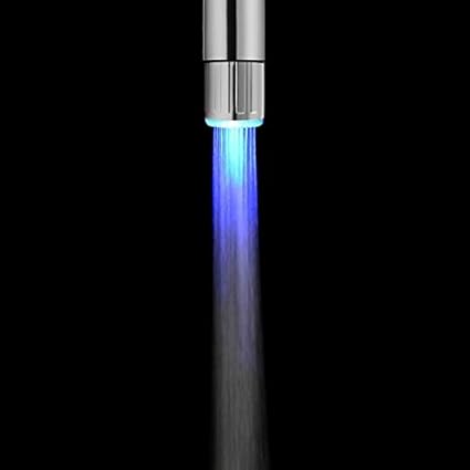 Homely LED Water Faucet Light Colorful Changing Glow Shower Head Kitchen Tap Aerators: Blue