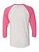 Next Level Unisex Triblend 3/4-Sleeve Raglan XL VT PINK/ HTR WHT