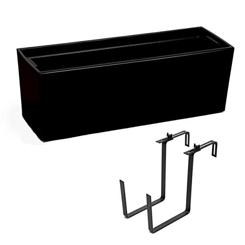 botle Balkonkasten Pflanzkasten Blumenkasten Wasserspeicher Kunststoff Geländerkasten Flexible Metallhalterung…